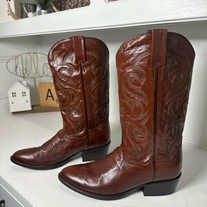 Dan Post Western Boots Men's 8.5 Women's 10 Brown Leather Cowboy Boots Classic